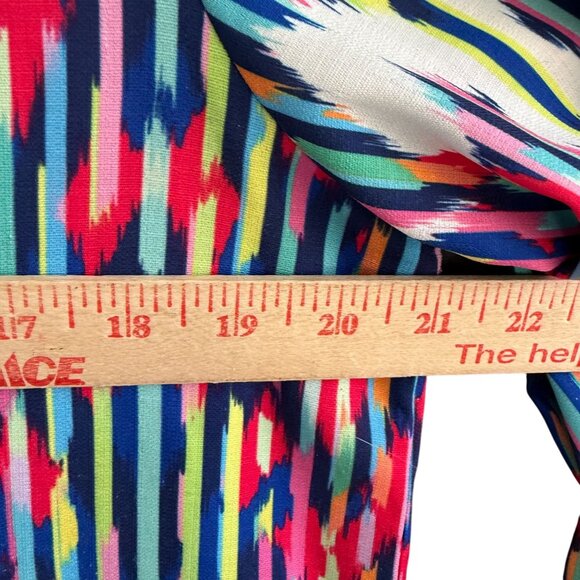 Lior Paris Abstract Print Button-Down Shirt Top Medium Multicolor Colorful - Picture 6 of 6